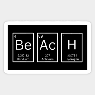 Beach Periodic Table Chemistry Elements Magnet